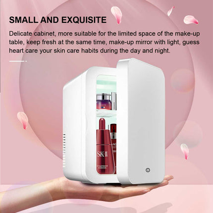 8L Beauty Fridge With Vanity Mirror White Splendid&Co.
