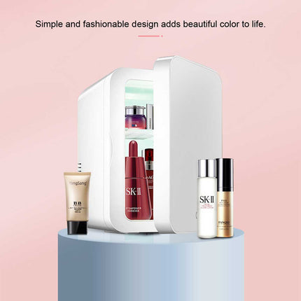 8L Beauty Fridge With Vanity Mirror White Splendid&Co.