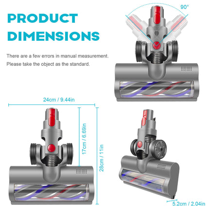 LED Light Roller Brush For Dyson V7 V8 V10 V11 SV14 Head Motorhead