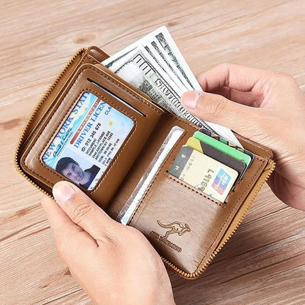 Waterproof RFID Blocking Leather Wallet ID Purse Men's Cash Credit Card Holder