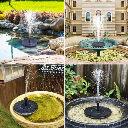 Solar Powered Floating Pump Water Fountain Birdbath Home Pool Garden