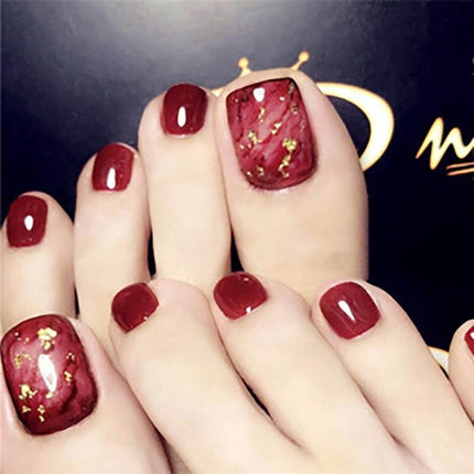 Acrylic Press On Self Adhesive Toenail Manicure 24pc Splendid&Co.