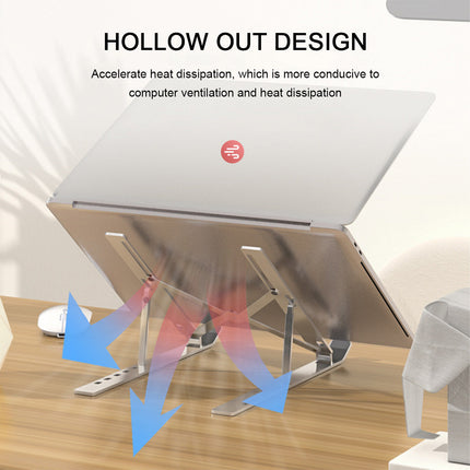 Adjustable Portable Aluminum Laptop Mackbook Ipad Stand Holder-Silver Splendid&Co.