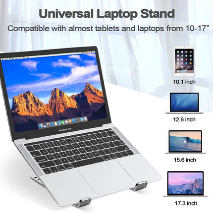 Adjustable Portable Aluminum Laptop Mackbook Ipad Stand Holder-Silver Splendid&Co.