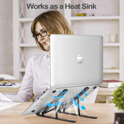 Adjustable Portable Aluminum Laptop Mackbook Ipad Stand Holder-Silver Splendid&Co.
