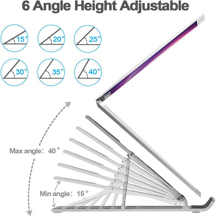 Adjustable Portable Aluminum Laptop Mackbook Ipad Stand Holder-Silver Splendid&Co.