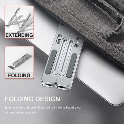 Adjustable Portable Aluminum Laptop Mackbook Ipad Stand Holder-Silver Splendid&Co.