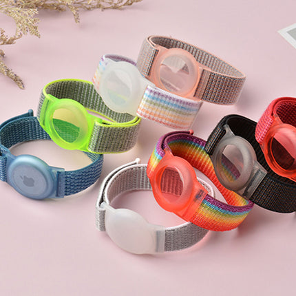 Apple AirTag Case Wristband Protective Cover Nylon Rainbow Splendid&Co.