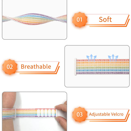 Apple AirTag Case Wristband Protective Cover Nylon Rainbow Splendid&Co.