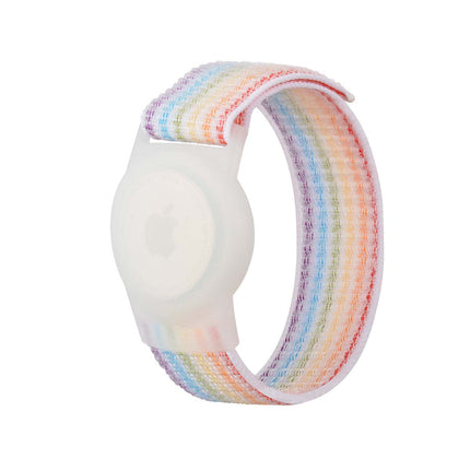 Apple AirTag Case Wristband Protective Cover Nylon Rainbow Splendid&Co.