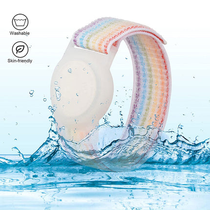 Apple AirTag Case Wristband Protective Cover Nylon Rainbow Splendid&Co.