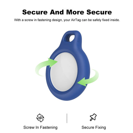 Apple AirTag Lanyard Silicone Case Protector Cover Blue Splendid&Co.
