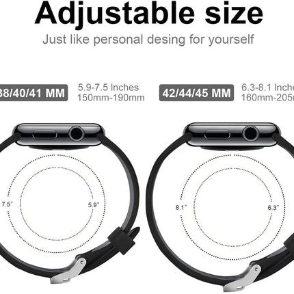 Apple Watch IWatch Band Silicone Strap Blue & White Splendid&Co.