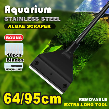 Aquarium Stainless Steel Algae Scraper Blade Fish Tank Glass Cleaner Splendid&Co.