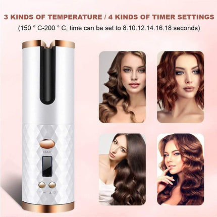 Auto Cordless Rotating Hair Curler Waver Curling Iron Splendid&Co.