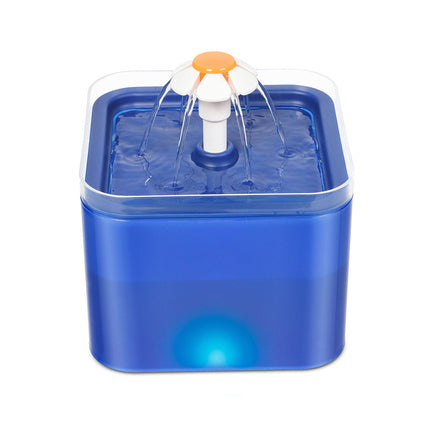 Automatic LED Electric Dog Cat Pet Water Fountain Blue Splendid&Co.