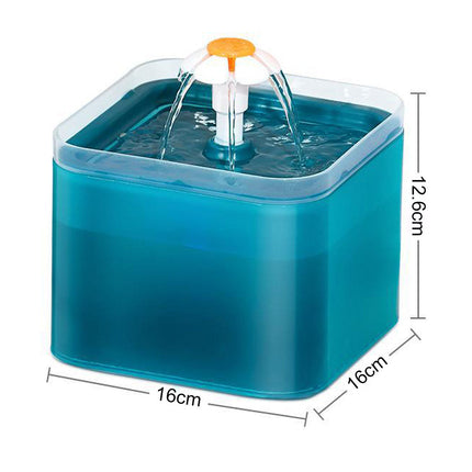 Automatic LED Electric Dog Cat Pet Water Fountain Blue Splendid&Co.