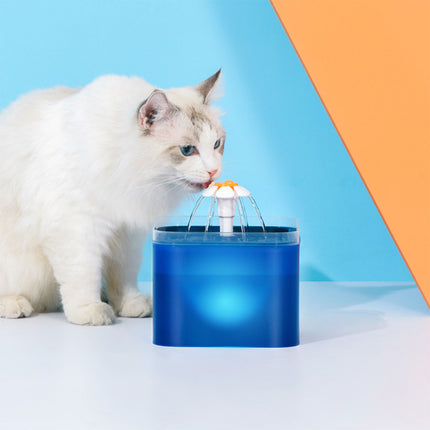 Automatic LED Electric Dog Cat Pet Water Fountain Blue Splendid&Co.