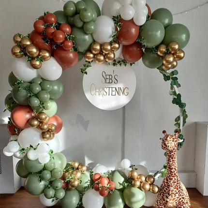Balloon Arch Kit Set Birthday Wedding Party Balloons-127 Green & Wine Set Splendid&Co.