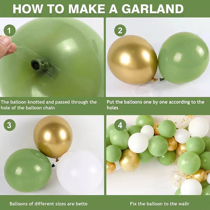 Balloon Arch Kit Set Birthday Wedding Party Balloons-152Pcs Avocado Set Splendid&Co.