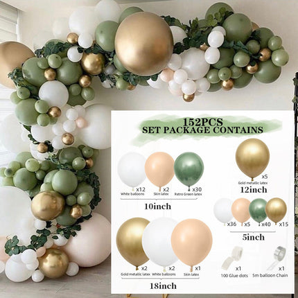 Balloon Arch Kit Set Birthday Wedding Party Balloons-152Pcs Avocado Set Splendid&Co.
