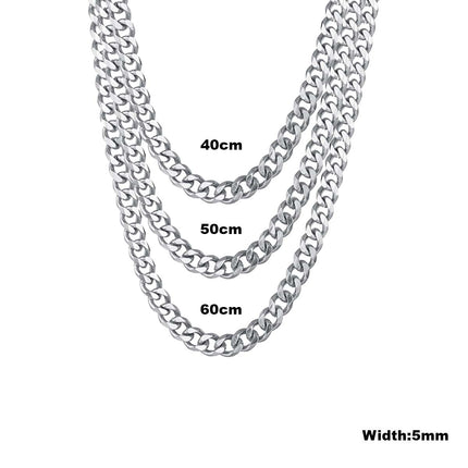 Basic Punk Solid Stainless Steel Necklace Curb Splendid&Co.