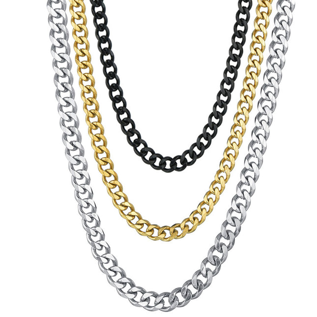Basic Punk Solid Stainless Steel Necklace Curb Splendid&Co.