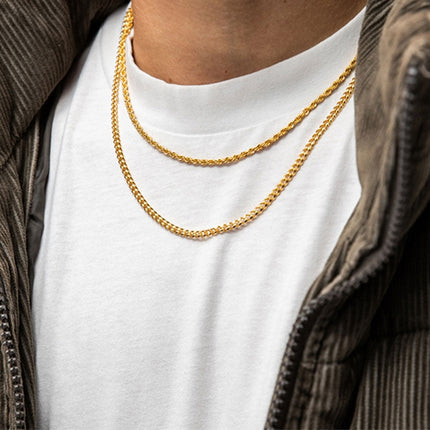 Basic Punk Solid Stainless Steel Necklace Curb Splendid&Co.