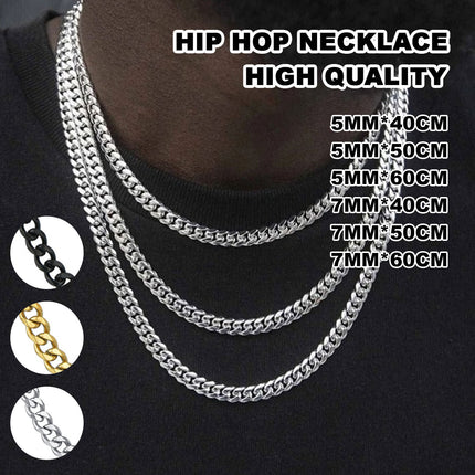 Basic Punk Solid Stainless Steel Necklace Curb Splendid&Co.