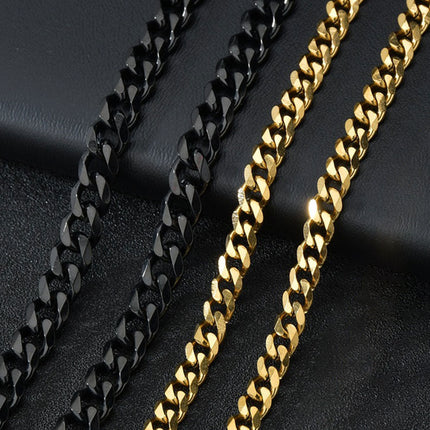 Basic Punk Solid Stainless Steel Necklace Curb Splendid&Co.