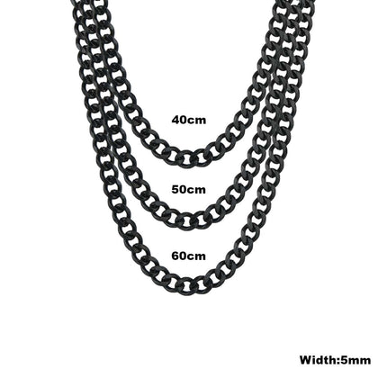Basic Punk Solid Stainless Steel Necklace Curb Splendid&Co.