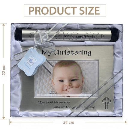 Bless kids Baby Child Silver Cross Christening Photo Frames-6"x4" Splendid&Co.