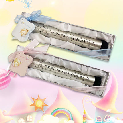 Boys Girls Baby Birth Certificate Holder Set Keepsake Splendid&Co.