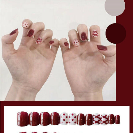 Cartoon Press On Acrylic Artificial Nails Self Adhesive Fake Nail Splendid&Co.