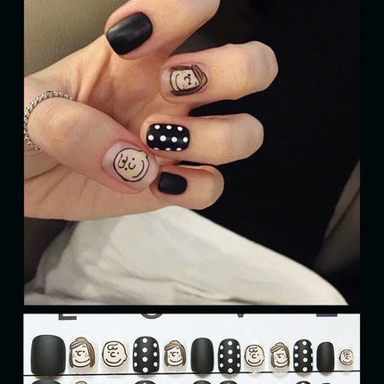 Cartoon Press On Acrylic Artificial Nails Self Adhesive Fake Nail Splendid&Co.