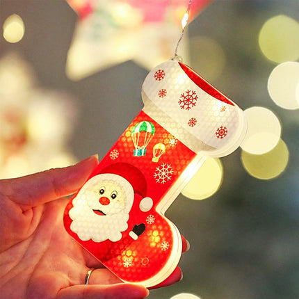 Christmas Window LED String Lights Snowman Santa Hanging Party Decoration Splendid&Co.