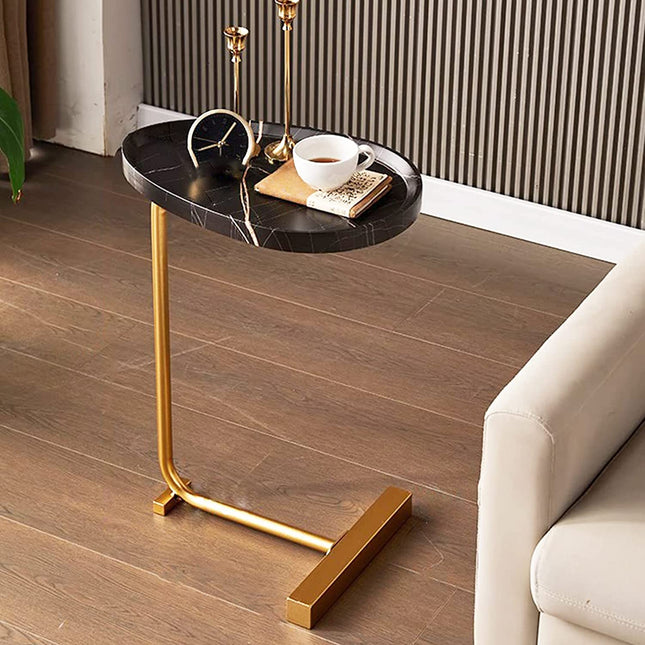 Coffee Table Couch Tray Shaped Stand Sofa Side End Black Splendid&Co.