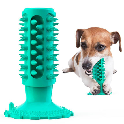Dog Squeaky Toothbrush With Suction Cup Teal Splendid&Co.
