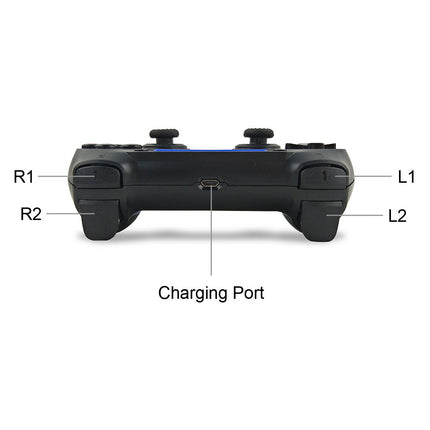 Dual Vibration Shock Controller For Sony PlayStation 4 Black & Blue Splendid&Co.