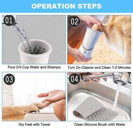 Electronic Dog Cat Pet Paw Brush Cleaner Washer Cup Splendid&Co.