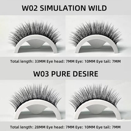 Eyelashes 3 Pairs Natural Long Thick Makeup Cross False Eye Lashes-W08 Splendid&Co.