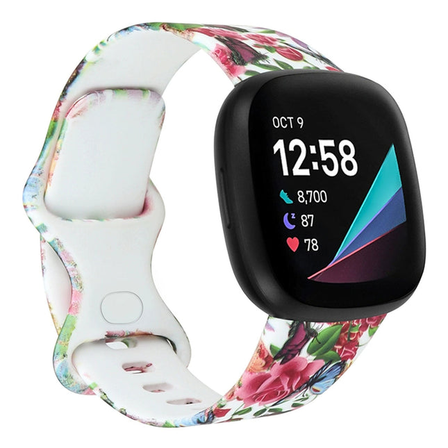 Fitbit Versa 3 Sense Smartwatch Soft Silicone Band Flourish Splendid&Co.