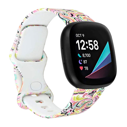 Fitbit Versa 3 Sense Smartwatch Soft Silicone Band Graffiti Splendid&Co.