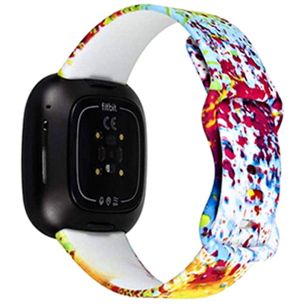 Fitbit Versa 3 Sense Smartwatch Soft Silicone Band Rainbow Splash Splendid&Co.