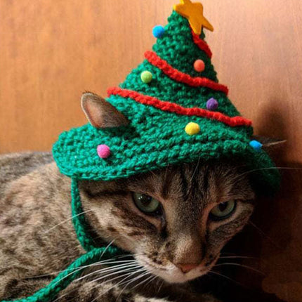 Handmade Christmas Pet Cat Dog Clothes Hat Costume Decoration Xmas Splendid&Co.