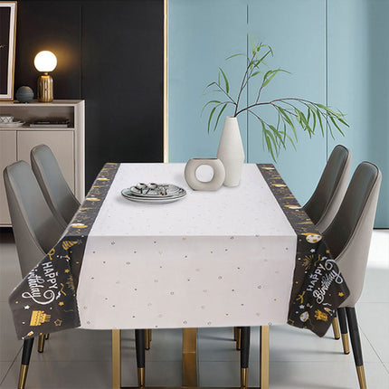 Happy Birthday Tablecloth Party Tableware Decorations-2PCS Splendid&Co.