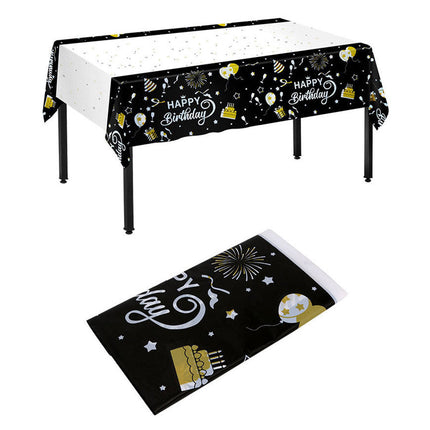 Happy Birthday Tablecloth Party Tableware Decorations-2PCS Splendid&Co.