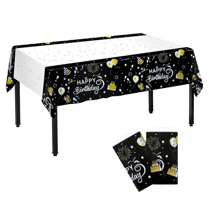 Happy Birthday Tablecloth Party Tableware Decorations-2PCS Splendid&Co.