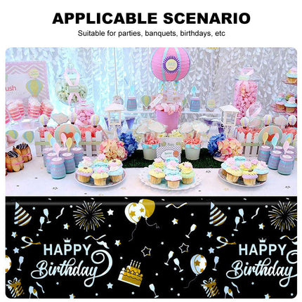 Happy Birthday Tablecloth Party Tableware Decorations-2PCS Splendid&Co.