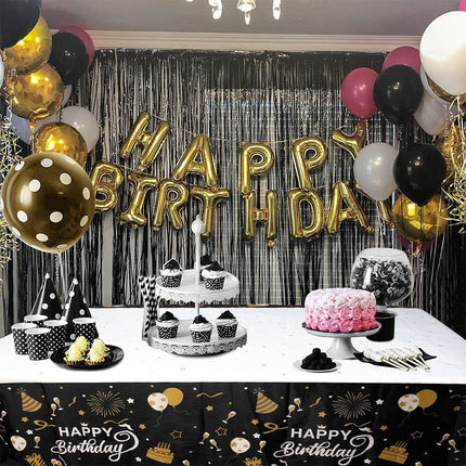 Happy Birthday Tablecloth Party Tableware Decorations-2PCS Splendid&Co.